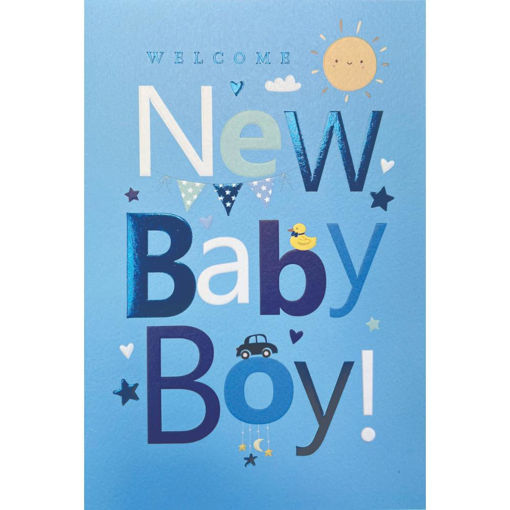 Picture of WELCOME NEW BABY BOY CARD